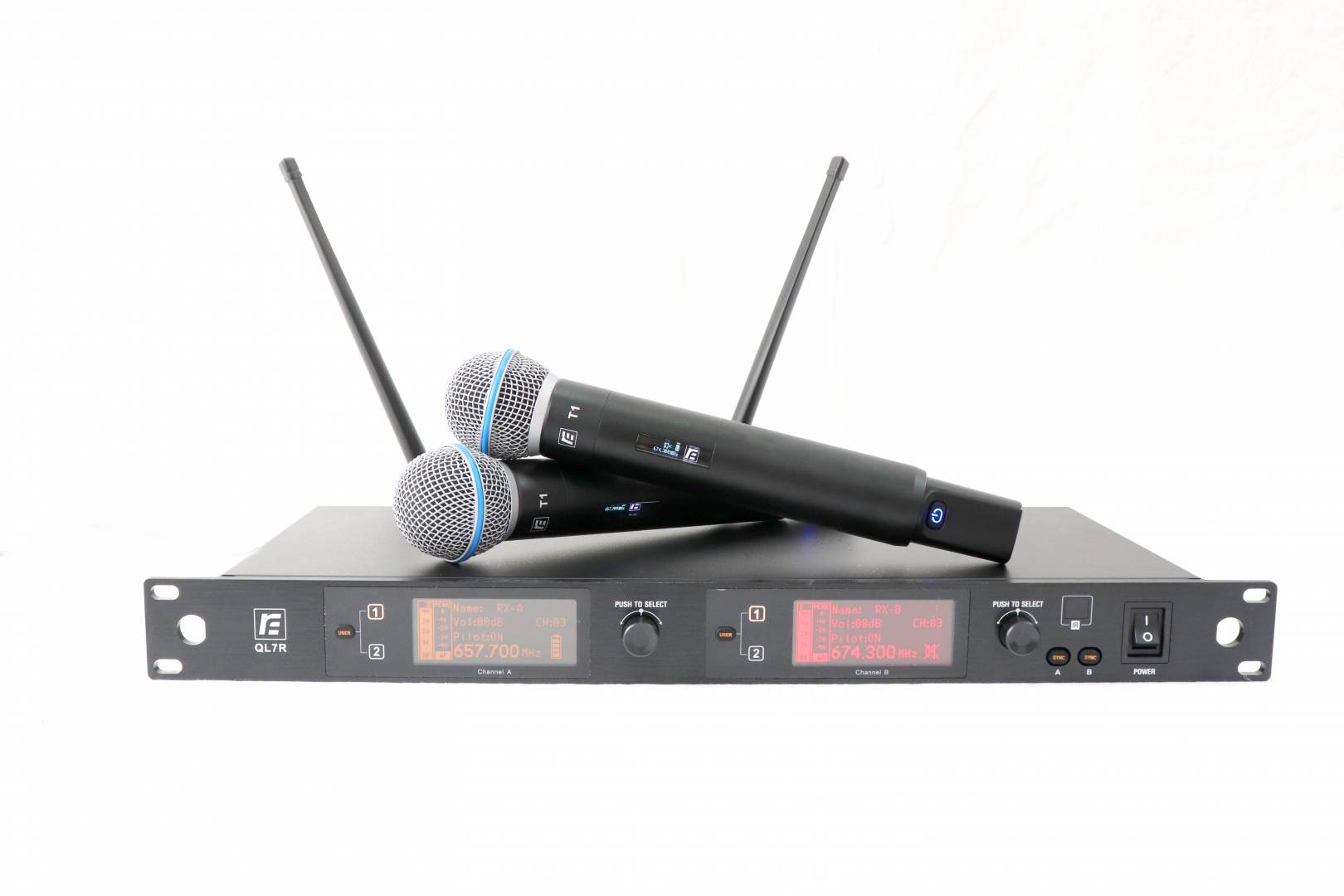 RFIntell QL7R/T1-B 720,500-754,000 МГц 2-канальная радиосистема с 2-мя ручными микрофонами в Анапе