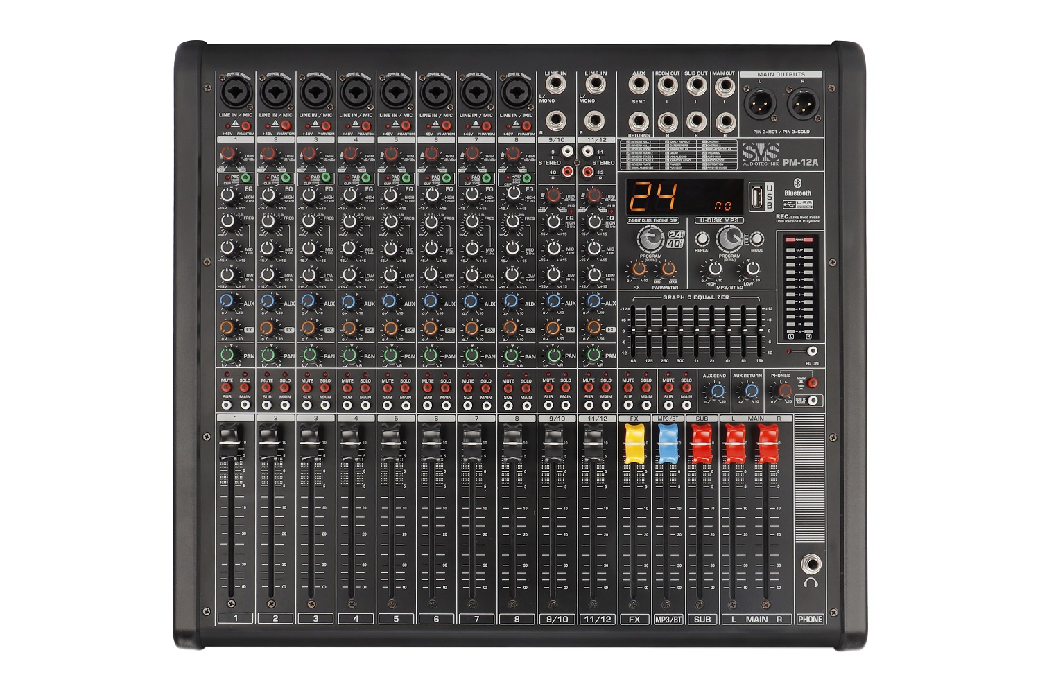 SVS Audiotechnik mixers PM-12A Активный аналоговый микшерный пульт, 12-канальный в Анапе
